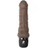 Реалистичный вибратор PowerCocks 14 см шоколад фото 1
