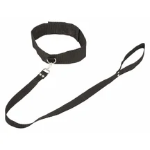 Ошейник с поводком Bondage Collections Collar And Leash Plus Size черный