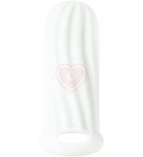 Насадка для увеличения диаметра с двусторонним рельефом Homme Wide для 9-12 см белая фото 1