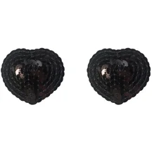 Пэстисы Burlesque Rand сердечки из пайеток чёрные