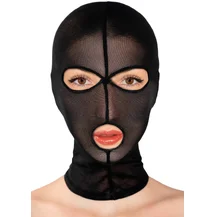 Сетчатая маска Fetish Tentation с отверстиями для глаз и рта чёрная
