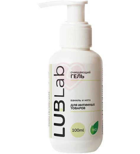 Очищающий эко-гель для интимных игрушек LUBLab с ароматом ванили и мяты фото 1
