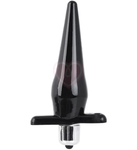 Анальная вибропробка Toyfa Vibrating Plug чёрная фото 1