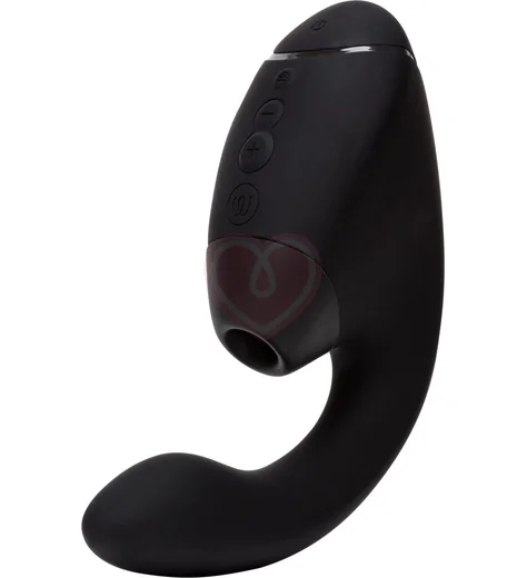 Вибратор с вакуумно-волновой стимуляцией клитора Womanizer Next Duo чёрный фото 1