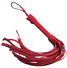 Кожаная плётка Sitabella 40 см красная