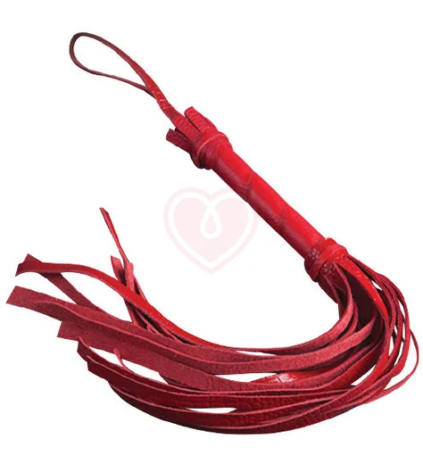 Кожаная плётка Sitabella 40 см красная фото 1