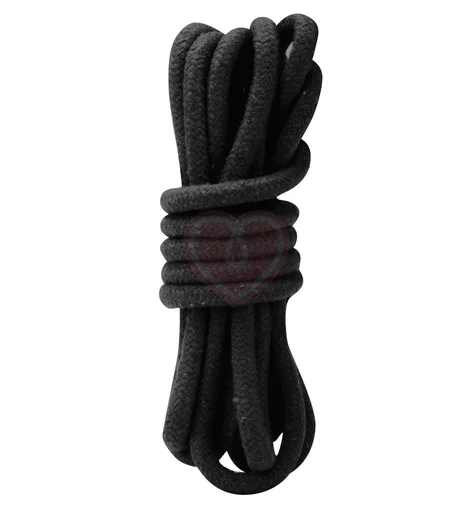 Хлопковая верёвка для связывания Lux Fetish 3 м чёрная фото 1