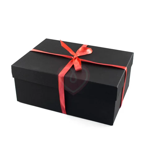 Подарочная коробка 23х15 см чёрная фото 1