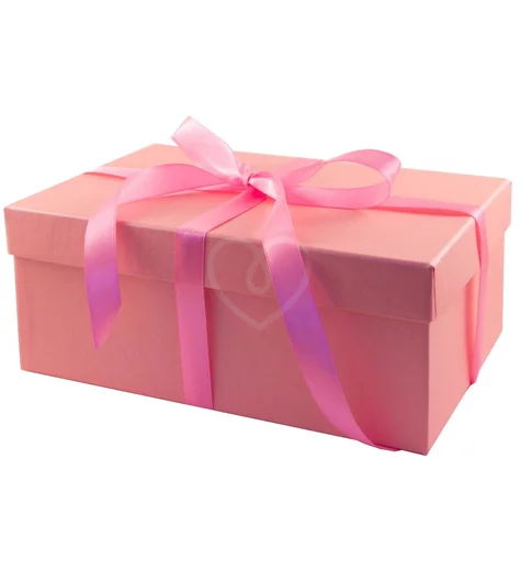 Подарочная коробка 21х14 см розовая фото 1