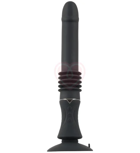 Вибратор с пульсацией на присоске Portable Fucking Machine чёрный фото 1