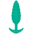 Ребристая вибропробка b-Vibe Twist Texture Plug зелёная фото 1