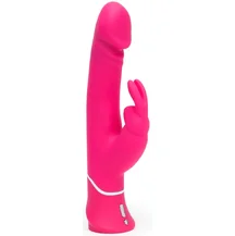 Вибратор с клиторальным стимулятором Happy Rabbit Realistic Dual Density розовый