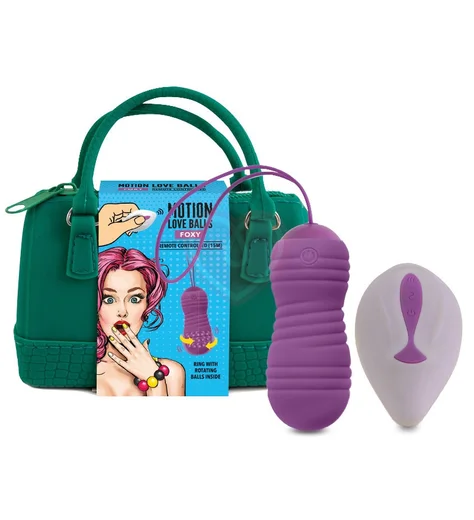 Виброяйцо Motion Love Balls Foxy с ротацией и пультом управления фото 1
