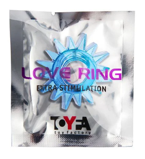 Кольцо эрекционное Toyfa Love Ring Шестерёнка синее фото 2