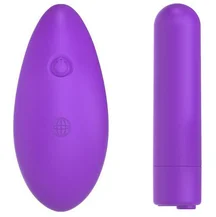 Клиторальный набор с вибратором и пультом Crotchless Panty Thrill-Her фиолетовый