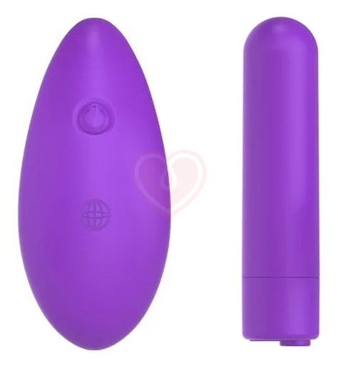 Клиторальный набор с вибратором и пультом Crotchless Panty Thrill-Her фиолетовый фото 1