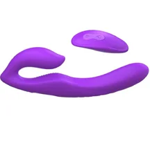 Безремневой страпон с вибрацией и пультом Her Ultimate Strapless Strap-On фиолетовый