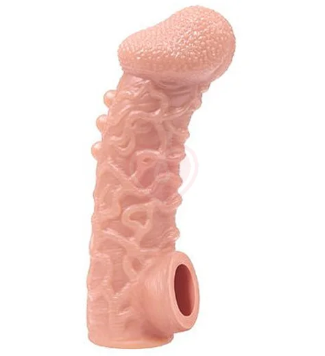 Насадка с бугорками и отверстием для мошонки Kokos Cock Sleeve CS007-M фото 1