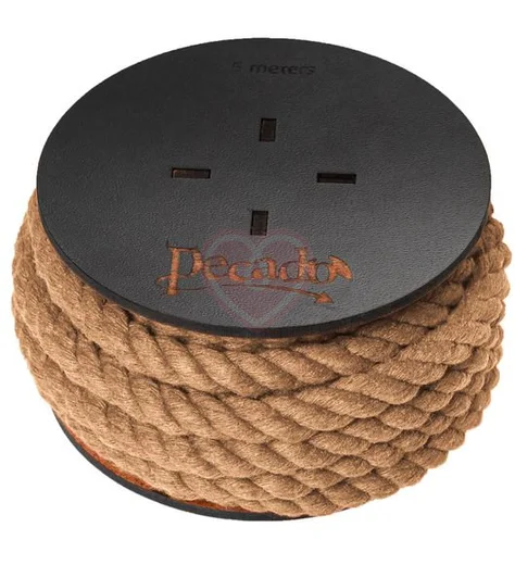 Джутовая веревка для шибари Pecado BDSM 5 метров бежевая фото 1