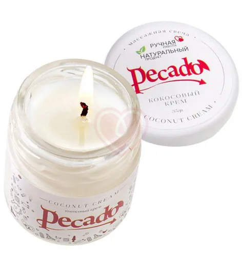 Массажная свеча Pecado BDSM Coconut cream Кокосовый крем 35 мл фото 1