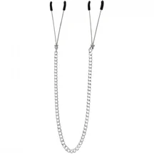 Зажимы-вилки на соски с цепочкой Pecado BDSM серебряный