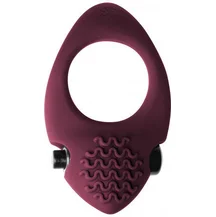 Эрекционное кольцо с вибропулей Pure Passion Midnight бордовое