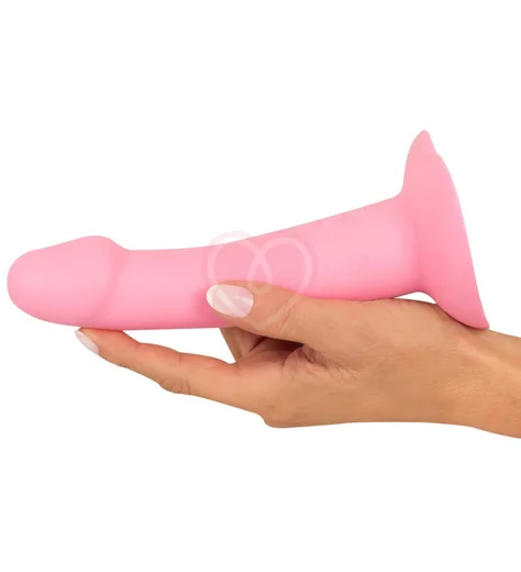 Вибратор с присоской в виде сердца Heart Guy розовый фото 6