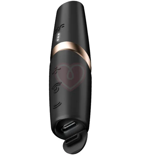 Вакуумно-волновой клиторальный стимулятор помада Satisfyer Perfect Kiss чёрный фото 3