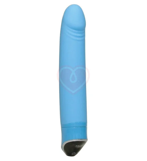 Вибратор гнущийся Smile Happy голубой фото 1
