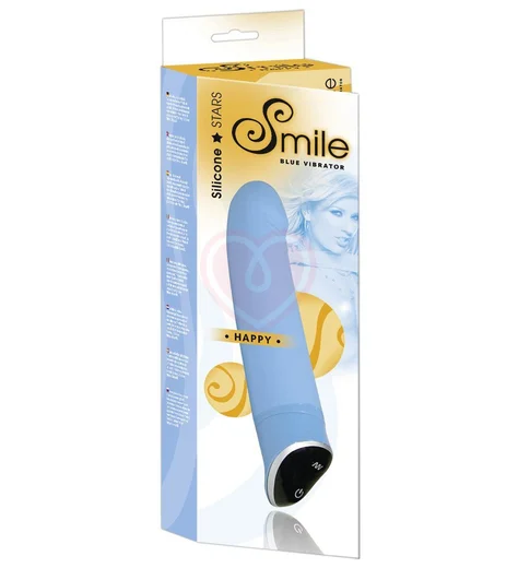 Вибратор гнущийся Smile Happy голубой фото 3