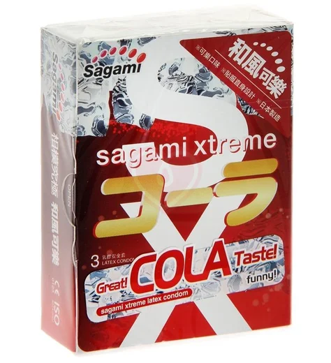 Презервативы Sagami Xtreme Cola со вкусом колы 3 шт фото 1