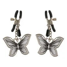 Зажимы на соски с подвесками в виде бабочек Butterfly Nipple Clamps