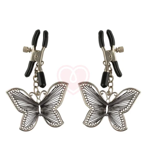 Зажимы на соски с подвесками в виде бабочек Butterfly Nipple Clamps фото 1