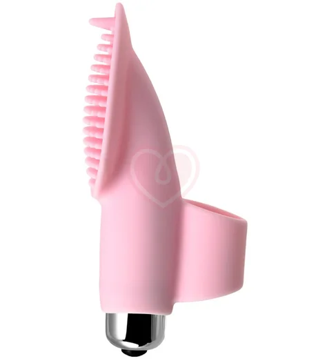 Вибронасадка на палец для прелюдии Jos Twity розовая фото 1