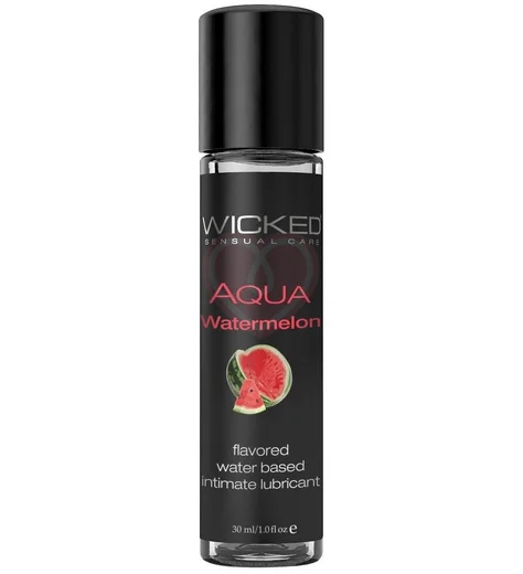 Оральный лубрикант Wicked Aqua Watermelon со вкусом освежающего арбуза 30 мл фото 1