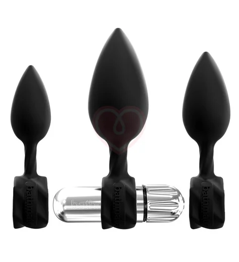 Набор анальных пробок с вибропулей Bathmate Anal Vibe Training Plugs фото 1