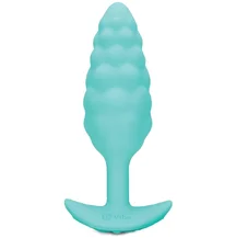 Рельефная вибропробка b-Vibe Bump Texture Plug бирюзовая