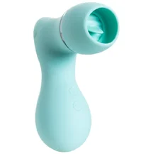 Вакуумный стимулятор клитора с язычком Jos Dingo бирюзовый