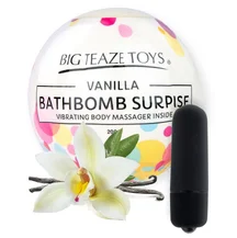 Бомбочка для ванны с вибропулей внутри Bath Bomb Surprise аромат ванили