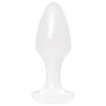 Светящаяся в темноте маленькая анальная пробка ToyFa 8 см белая