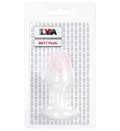 Светящаяся в темноте маленькая анальная пробка ToyFa 8 см белая фото 2