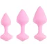 Набор из 3 анальных пробок Bibi Butt Plug Set розовый фото 1