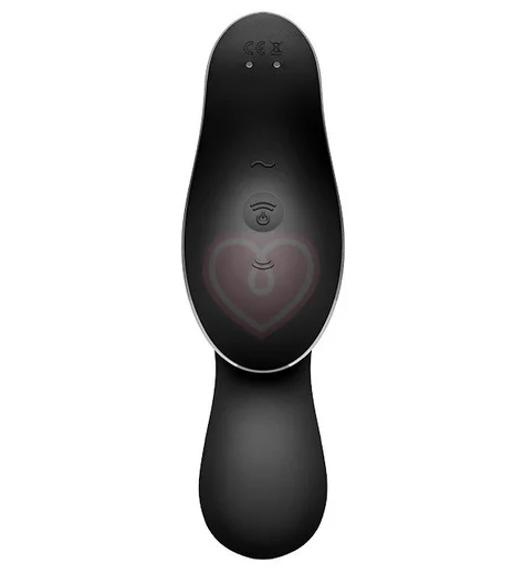 Вакуумный вибростимулятор с изгибом Satisfyer Curvy Trinity 2 чёрный фото 3