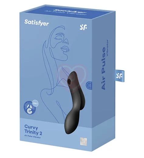 Вакуумный вибростимулятор с изгибом Satisfyer Curvy Trinity 2 чёрный фото 6