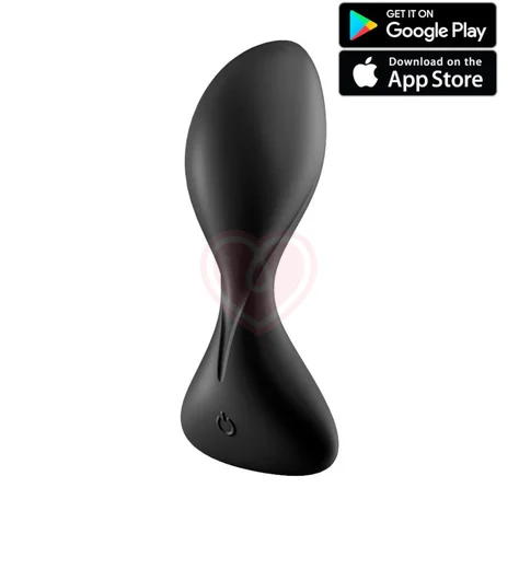Анальная вибропробка Satisfyer Trendsetter с приложением чёрная фото 1