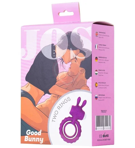 Эрекционное виброкольцо JOS Good Bunny фиолетовое фото 2