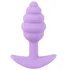Ребристая анальная пробка Cuties Plugs фиолетовая фото 1