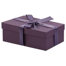 Подарочная коробка Ежевика 21х14 см фиолетовая