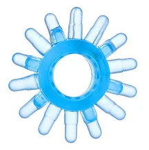 Кольцо эрекционное Toyfa Love Ring с усиками синее