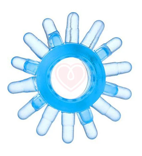 Кольцо эрекционное Toyfa Love Ring с усиками синее фото 1